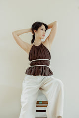 Thread Back Halter Top