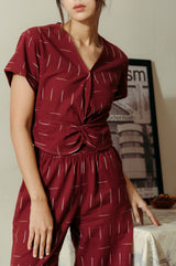 Aurelie Crop Top - Handloom Ikat