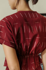 Aurelie Crop Top - Handloom Ikat