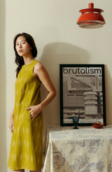 Saddleback Long Dress - Handloom Ikat