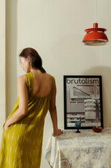Saddleback Long Dress - Handloom Ikat
