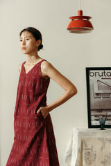 Miles Slit Dress - Handloom Ikat