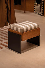Studio Kallang Striped Ottoman Stool