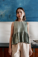 Oxford Peplum Top