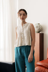 Oxford Peplum Top