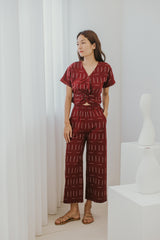 Leona Long Pants - Handloom Ikat