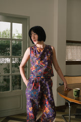 Savana Button Top - Batik