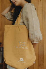 #betterwithbarehands Tote Bag