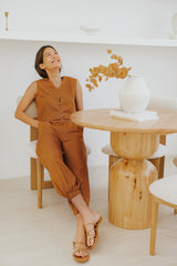 Mali Button Sleeveless Top