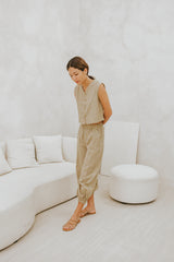 Mali Button Sleeveless Top