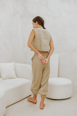 Mali Button Sleeveless Top