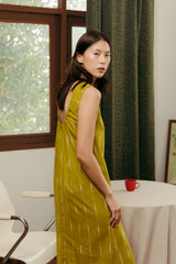 Saddleback Long Dress - Handloom Ikat