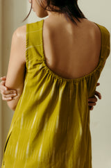 Saddleback Long Dress - Handloom Ikat