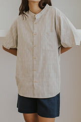 Mandarin Shirt - Handloom Ikat