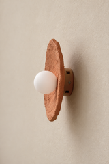 Paper-Mâché Wall Sconce - Coral