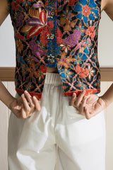 Savana Button Top  - Batik