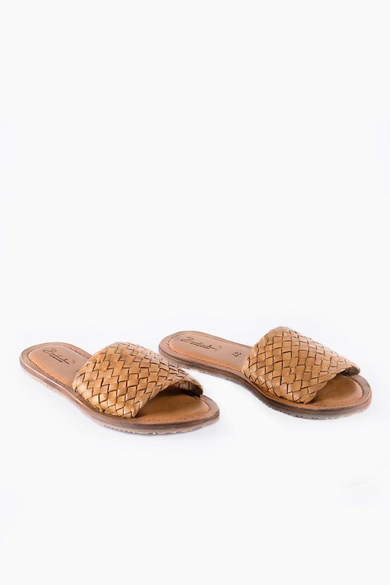 Open Toe Slides - Natural Leather - Our Barehands